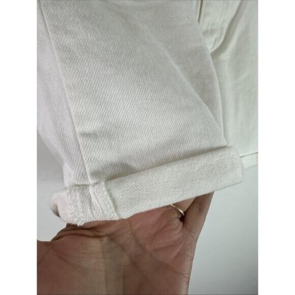 Levi’s Women's 33 Mid Length Midrise Denim Shorts Stretch Off White NWT 0599 - Picture 4 of 15